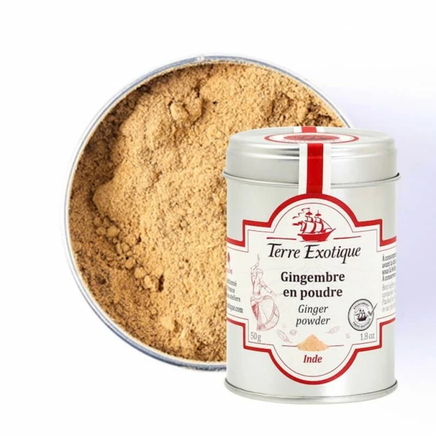 Gingembre en Poudre Biologique 50 g Terre Exotique Le moins cher ???? Gingembre en Poudre Biologique 50 g Terre Exotique ???? -Huilerie Gid Shop gingembre en poudre biologique 50 g terre
